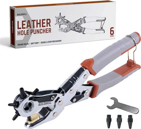 ZEUTER 2 Pc Leather Hole Punch & Grommet Setting Tool | Multi-Function ...