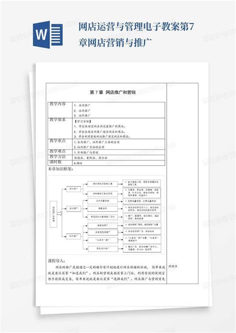 网店运营与管理电子教案第7章网店营销与推广-Word模板下载_编号lowwdmom_熊猫办公