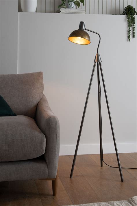Retro tripod floor lamp black and gold – Artofit
