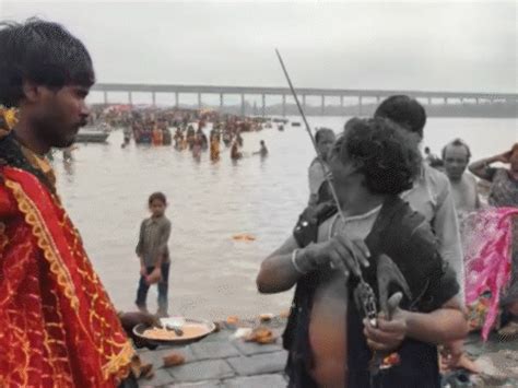 devotee performs extreme rituals on bhutadi amavasya cuts tongue walks ...