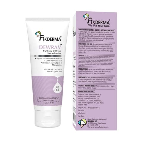 Fixderma Dewrav Brightening Oil-Free Face Moisturizer for Oily Skin ...