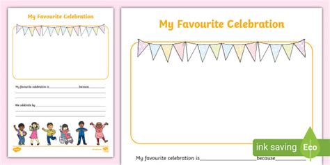 My Favourite Celebration Activity Sheet, Celebrations
