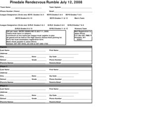 Fillable Online 3on3 Entry Form - Pinedale Online Fax Email Print ...