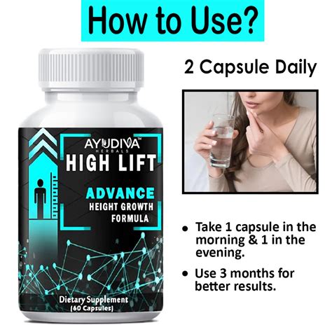 Ayudiva High Lift Height Growth Capsules | 100% Natural & Ayurvedic