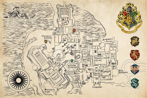 Hogwarts Castle Inside Map