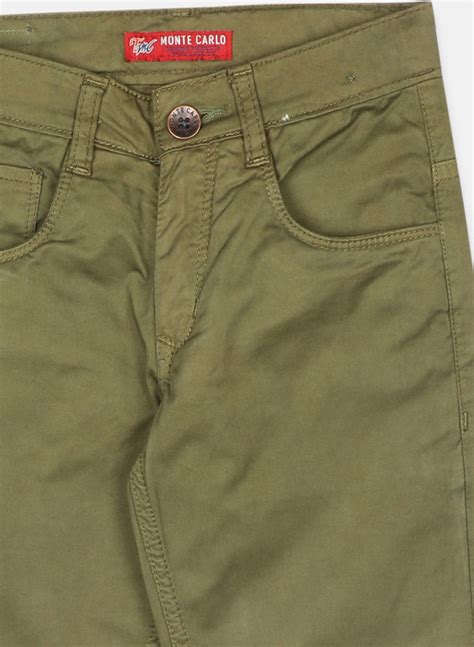 Buy Boys Khaki Plain Trouser Online in India - Monte Carlo