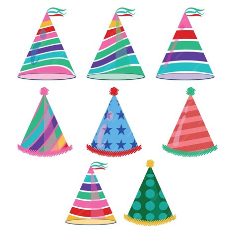 Premium Vector | Party hats clipart set