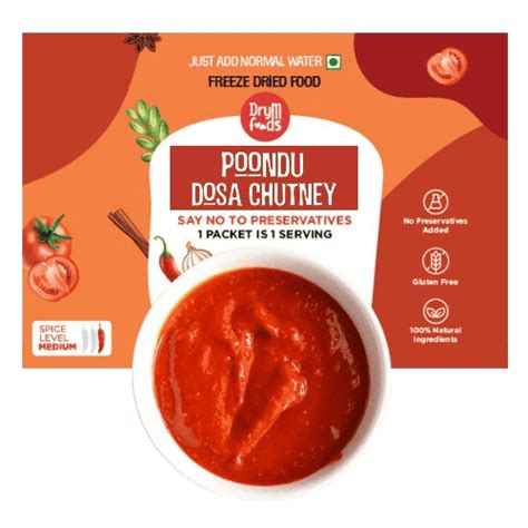 Instant Poondu Dosa Chutney Ready To Eat Preservative Free Dried Food ...