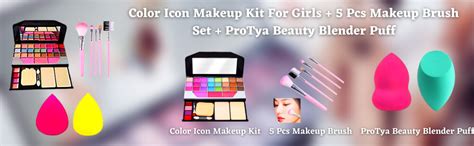 TYAGEN-II 6171 Color Icon Makeup Kit For Girls + 7 Pcs Makeup Brush Set ...