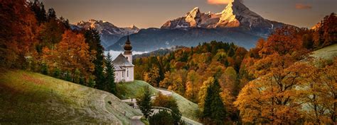 Download wallpaper road, autumn, forest, trees, mountains, Germany ...