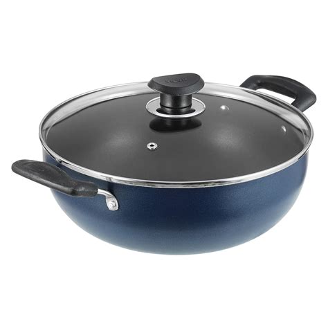 Vinod Cookware Zest Non-Stick Deep Kadai with Lid