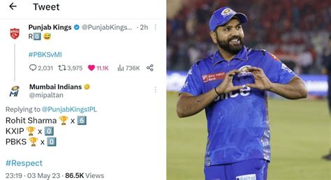 MI defend captain Rohit Sharma, troll PBKS social media handle with ...