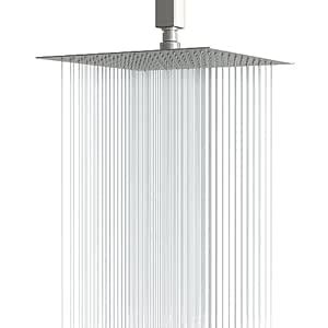 Lordear Rain Shower Head 12 Inch Solid Ultra Thin 304 Stainless Steel ...