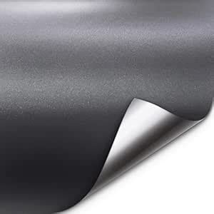 WISDOM Charcol Black Metallic Vehicle Wrap Vinyl Glossy Finish Easy ...