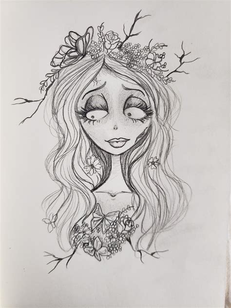 Image result for Tim Burton Corpse Bride Tattoo Stencils