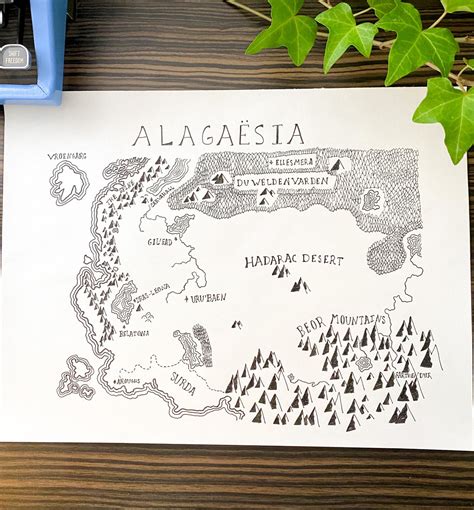 Tolkien Style Map of Alagaësia From Eragon - Etsy