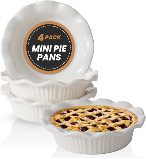 Amazon.com: Webake Mini Pie Pan Set of 4, Nonstick 5 Inch Pie Plate ...