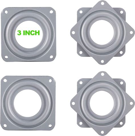 Buy 4 Pack Lazy Susan Hardware - 3 Inch Square Lazy Susan Turntable ...
