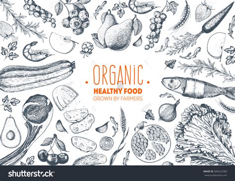 Healthy Food Drawing Photos and Images | Shutterstock