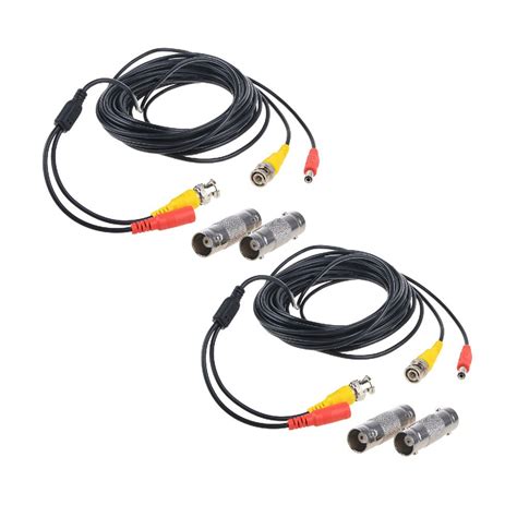 Flashmen 2-Pack 25ft HD Video Power Security Camera Cables Pre-made All ...