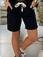 Women's Shorts Bermuda shorts Fashion Short Plain Drawstring Side ...