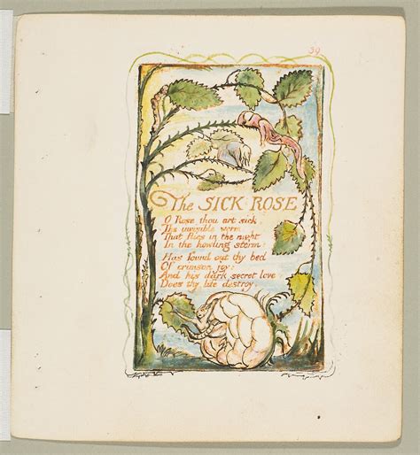 William Blake - Songs of Experience: The Sick Rose - The Metropolitan ...