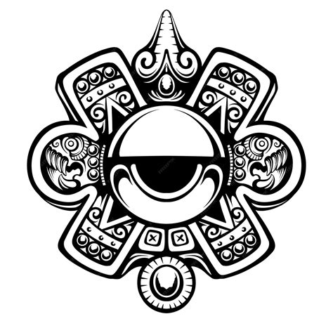 Diseño de tatuaje Nahui Ollin quinto símbolo del sol en la cosmología ...
