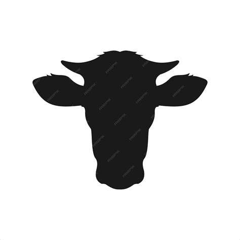 Premium Vector | Cow head silhouette design template Vector on white ...
