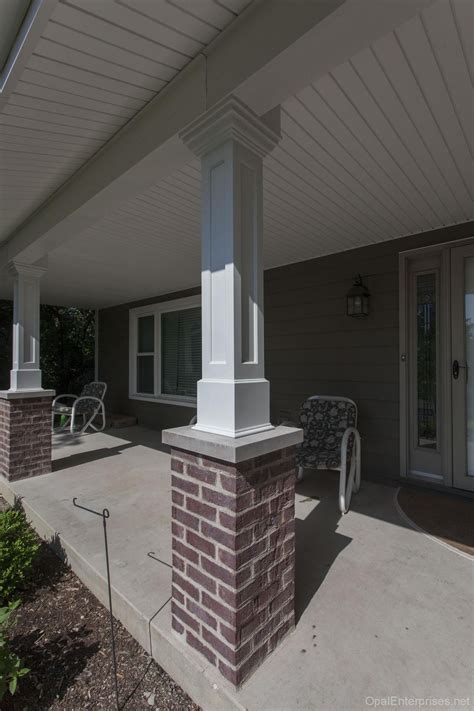 Porch Renovation in Lisle | Brick veneer, Exterior brick, Brick porch