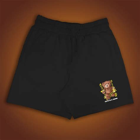 Warning Bear Black Shorts – Lazy Hippos