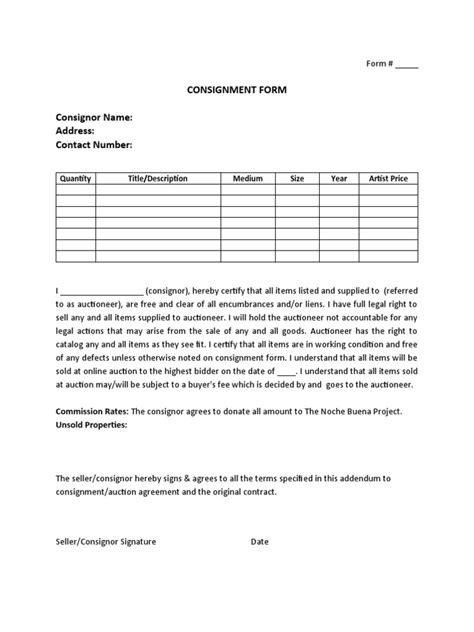Image result for Consignment Form Book
