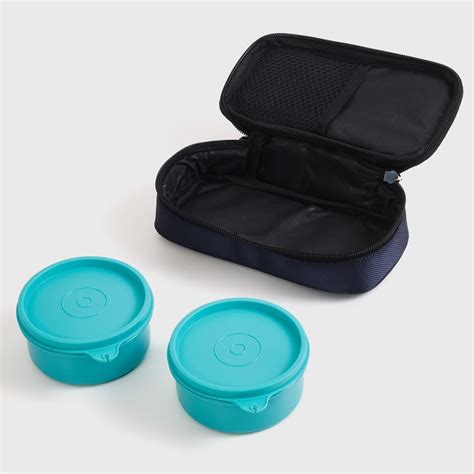 Buy Korobka Set of 2 Lunch Boxes with Bag - 300ml from Home Centre at ...