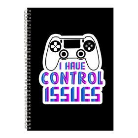 Control Issues A4 Notebook Spiral Lines Gaming Graphic Notepad Present ...