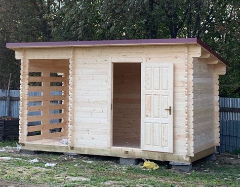 Хозблок из минибруса ЖИВАГО 4 из профилированного бруса камерной сушки ...