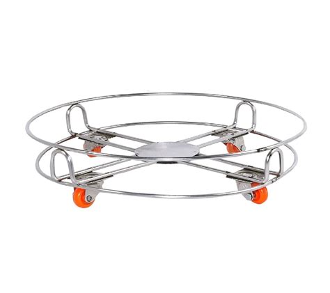 Buy Heavy Stainless Steel Cylinder Trolley with Wheel |Lpg Cylinder ...