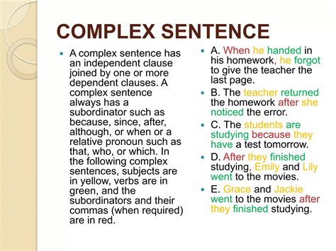 Simple,compound and complex sentences | PPTX