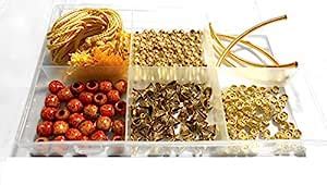 AM Silk thread necklace making all gold materials kit- with free ...