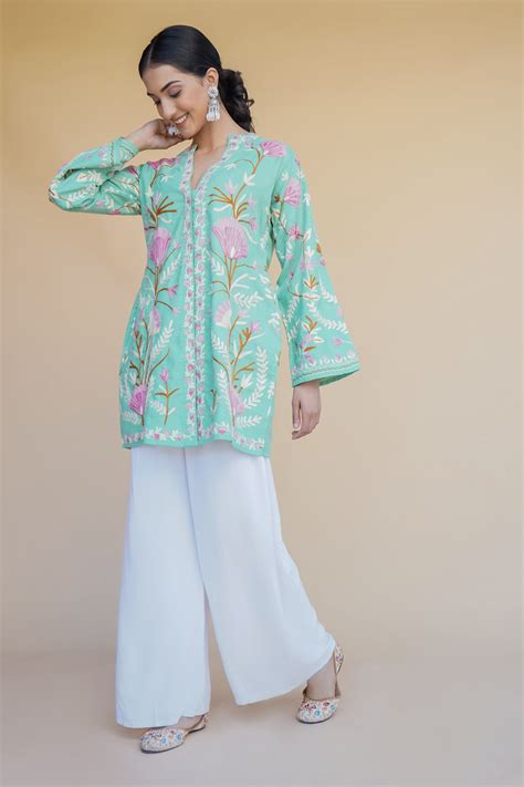 House Of Kari(Chikankari Clothing) - Kashmiri Aari Work Cotton Kurta ...