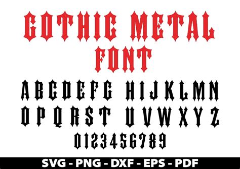Heavy Metal Font Svg Gothic Metal Letters Biker Font Svg - Etsy