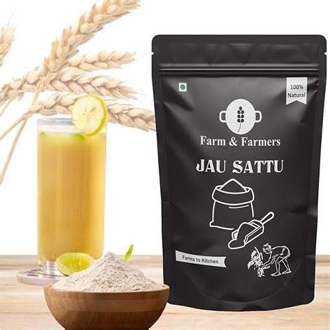 Farm & Farmers Organic Jau Sattu Flour 1kg - Gluten Free Barley Flour ...
