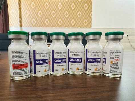 CEFOTAXIME INJECTION IP 1000MG PER 10 ML VAIL Oxnord Healthcare