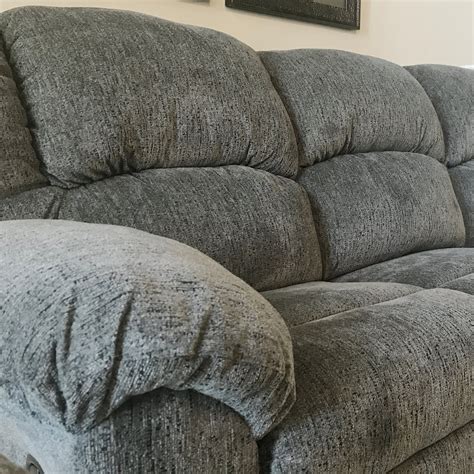Grey Microfiber Reclining Sofa | Cabinets Matttroy