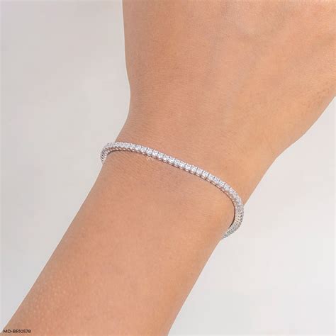 2 Carat Timeless Lab Diamond Tennis Bracelet 10K White Gold – Maiora ...