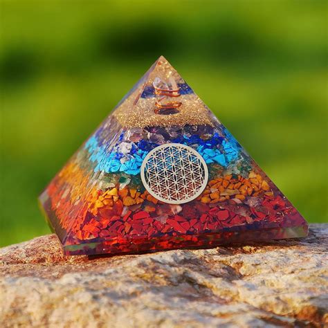 Buy Bukhari Agate Seven Chakra Energy Crystal Stone Orgone Pyramid Yoga ...