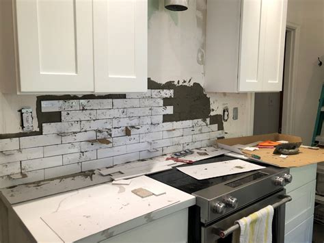 DIY Subway Tile Backsplash Kitchen - Things In The Kitchen