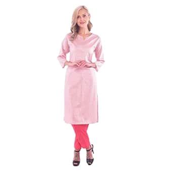 RUI Women's Regular Fit Kurti (31169_Light Pink_Medium) : Amazon.in ...