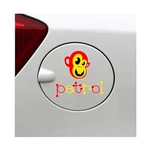 indnone® Monkey Text Petrol Sticker for Car Sticker Stylish Vinyl Decal ...