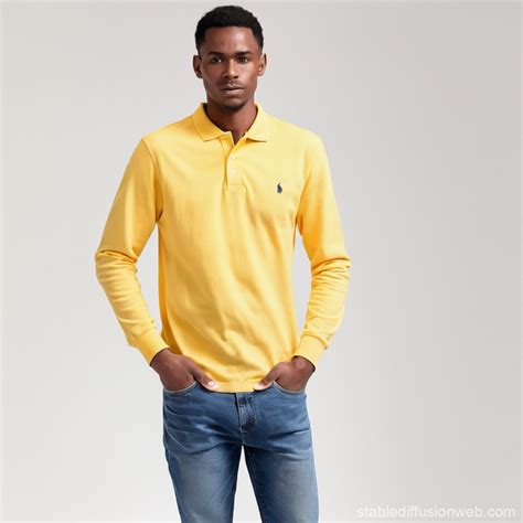 Man in yellow polo shirt | Stable Diffusion Online