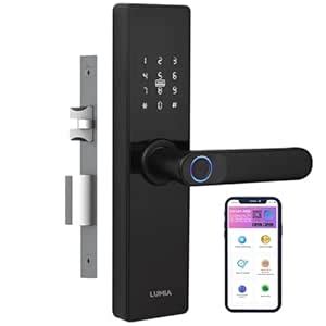 LUMIA Smart Door Lock 6-Way Unlocking Fingerprint, WiFi, Mobile App ...