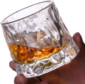 VLKMK (Pack of 2) New Dancing Whiskey Glass , Rotable Bottom, Spining ...